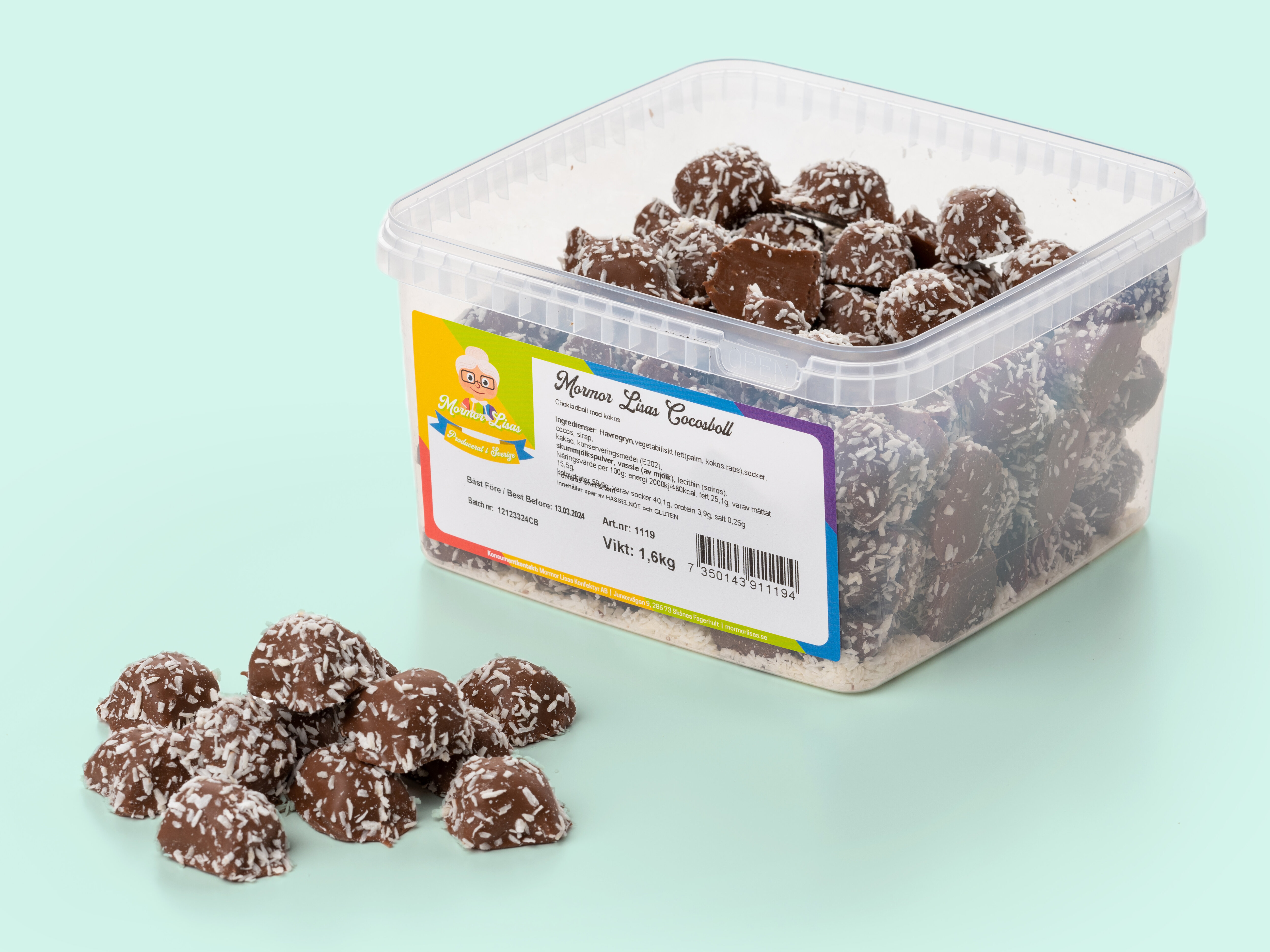 Mormor Lisas Cocosboll Lösgodis 1,6 kg