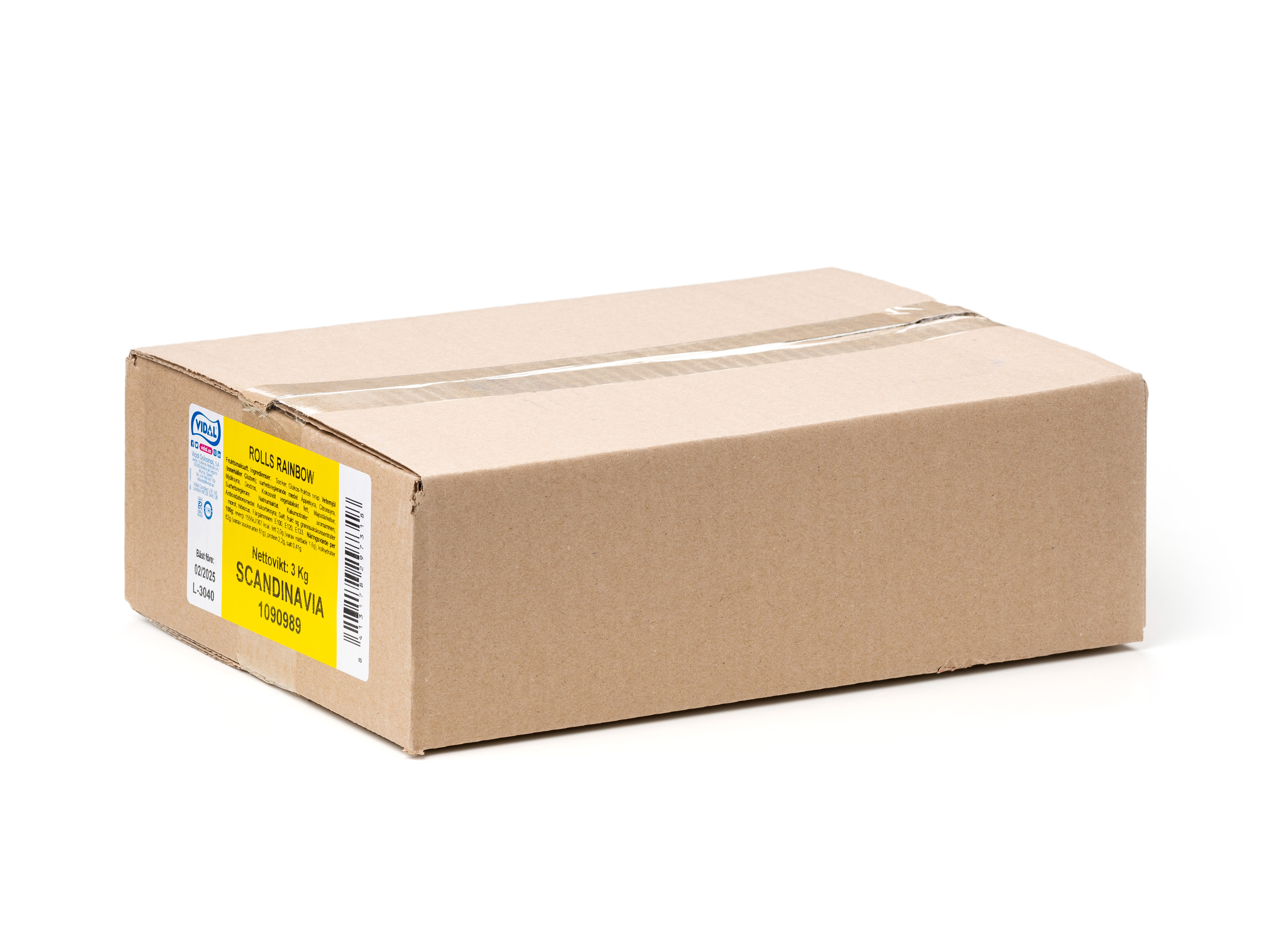 Regnbueruller smågodt 3 kg