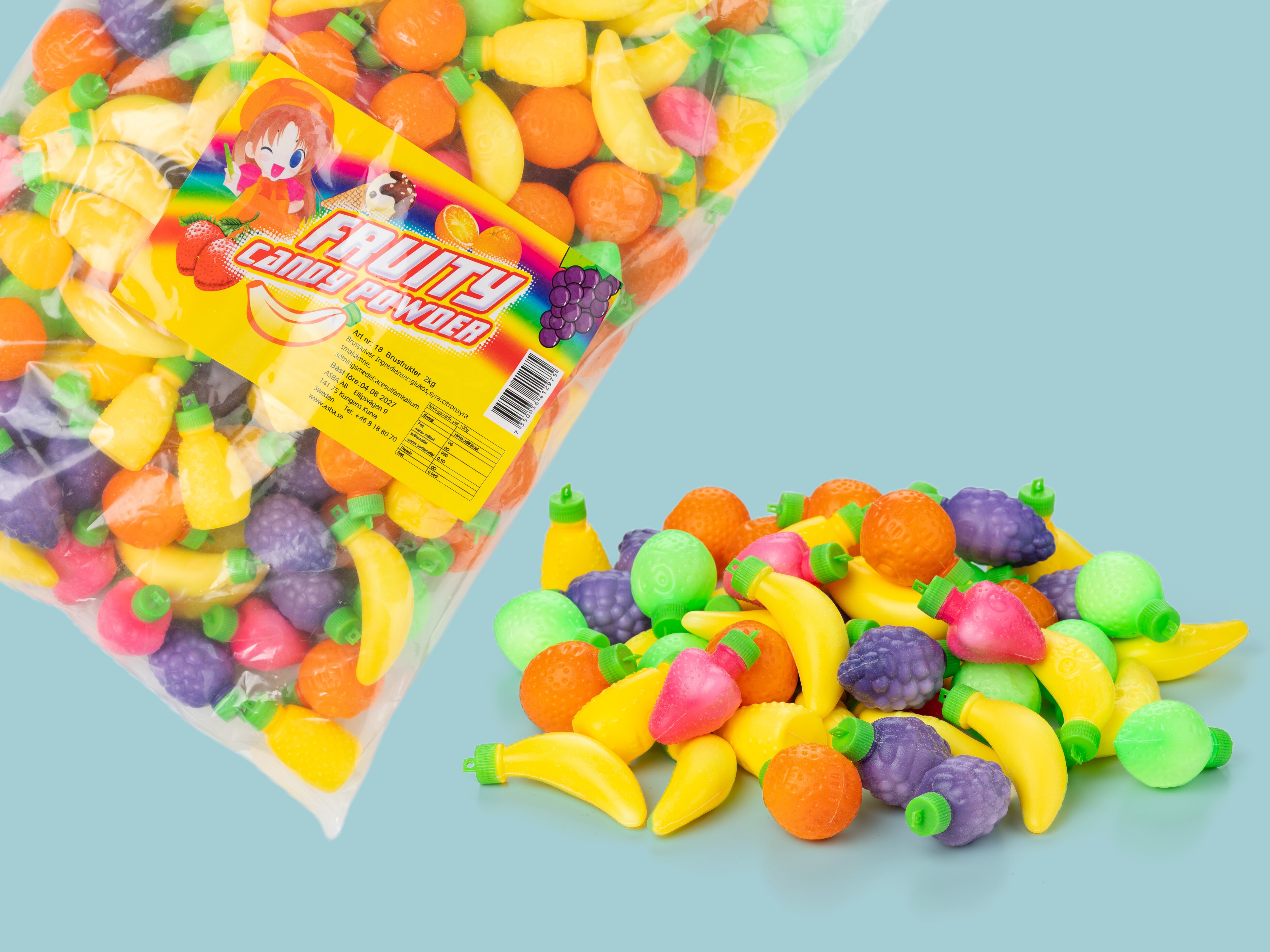 Brausefrüchte Süßigkeiten 2 kg