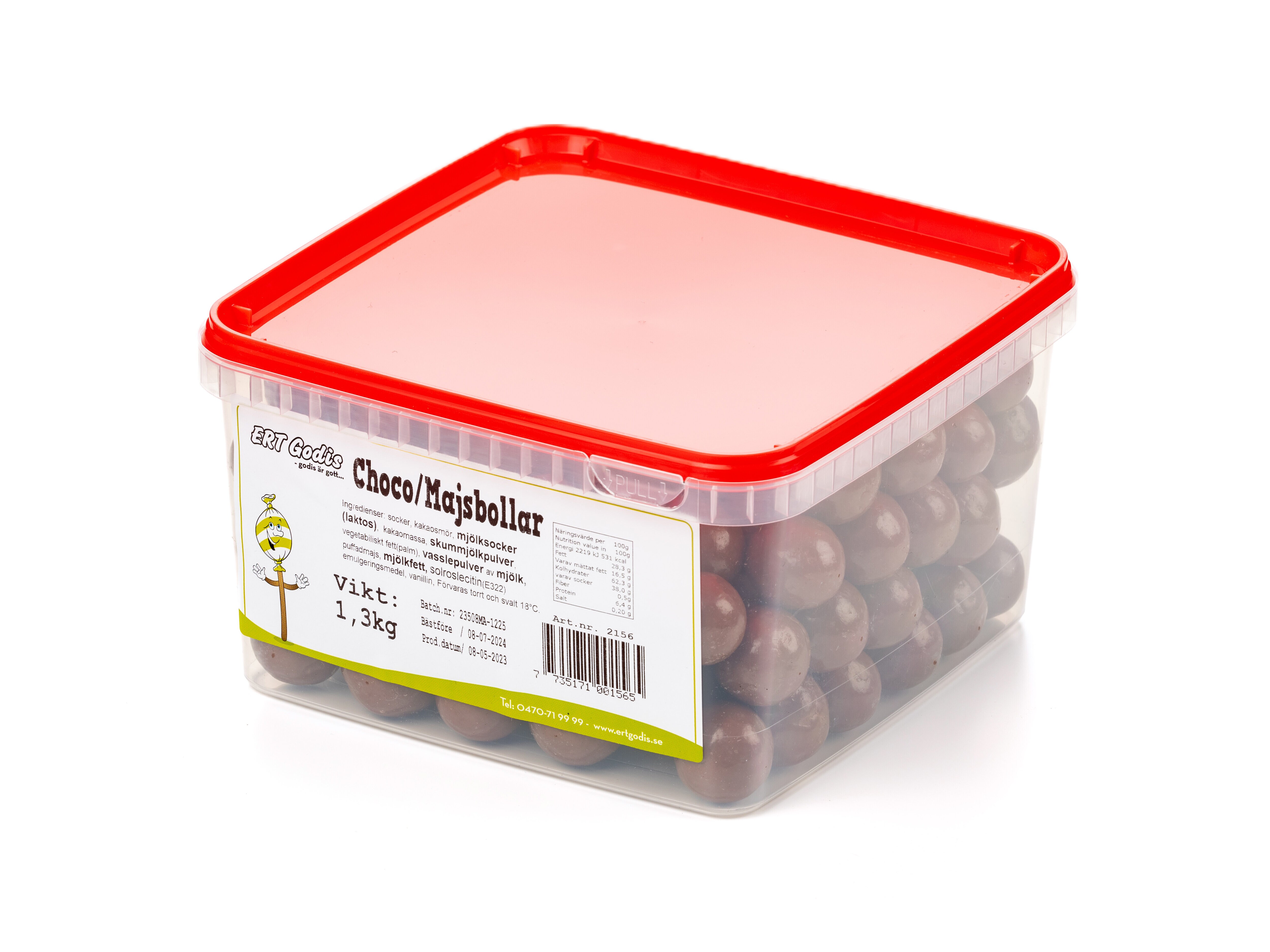 Majsbollar Choklad Lösgodis 1,3 kg