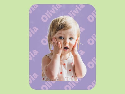 Babyfilt med Eget Foto & Namn