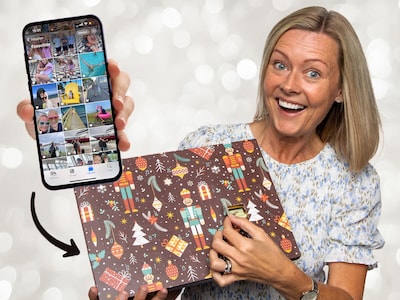 Schokoladenkalender mit 24 persönlichen Bildern