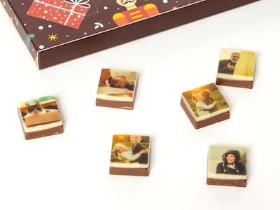 Schokoladenkalender mit 24 persönlichen Bildern