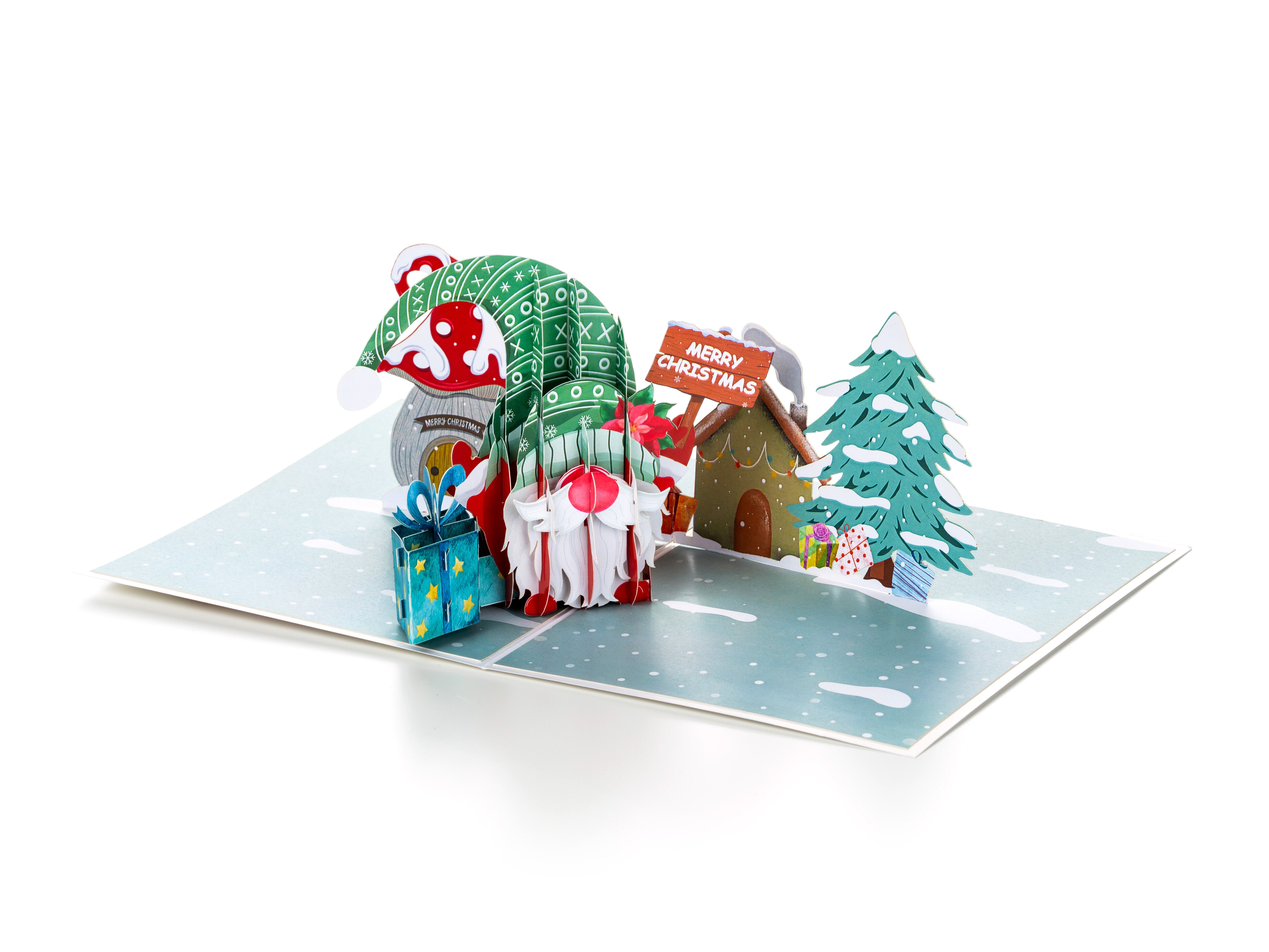 Pop Up Karte - Weihnachtskarte mit Weihnachtsmann