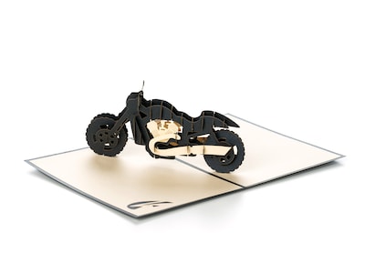 3D Pop Up-kort - Motorsykkel