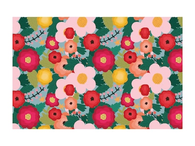 Presentpapper - Rosa Blommor