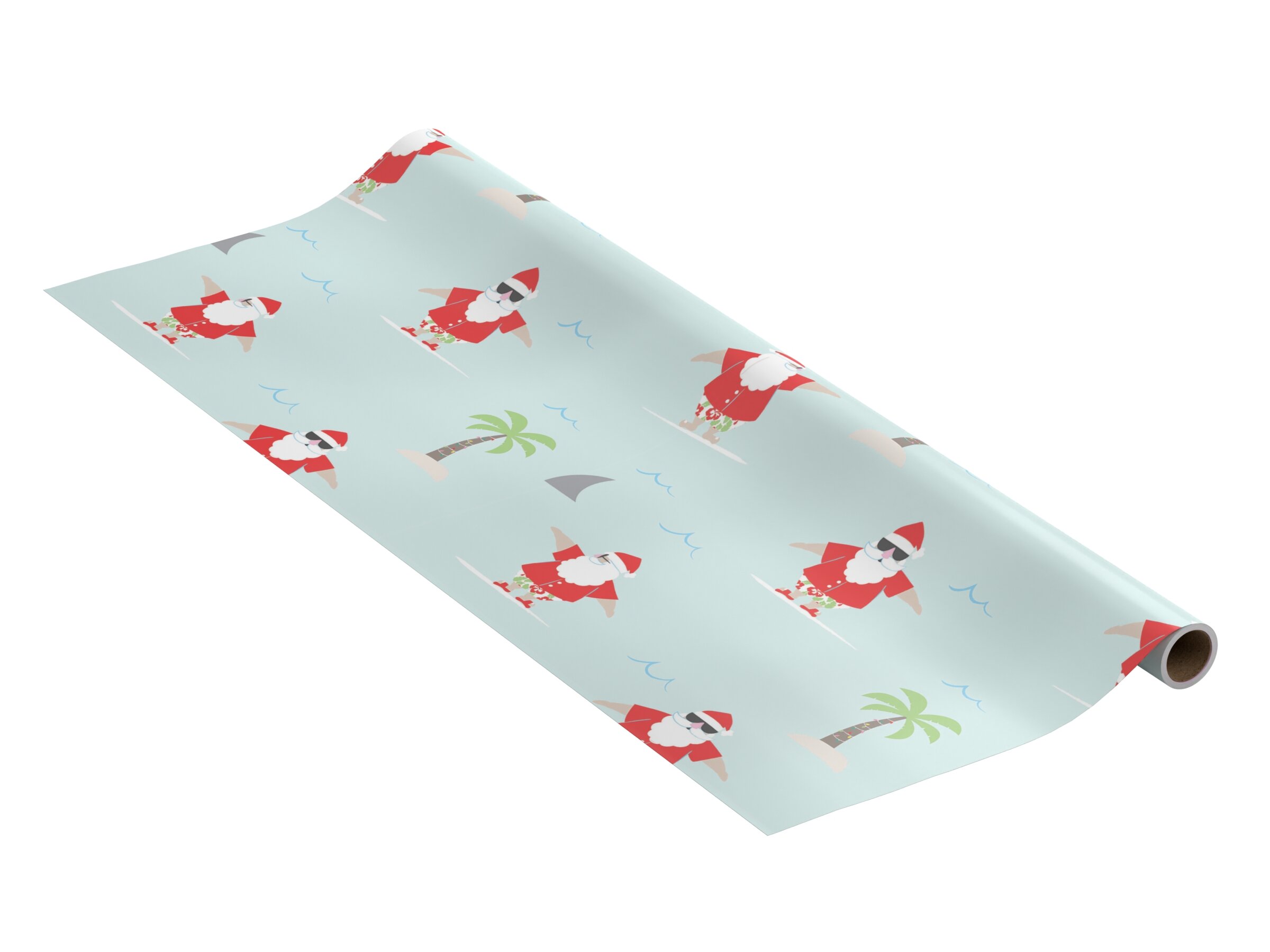 Julepapir - Surfende julenisser