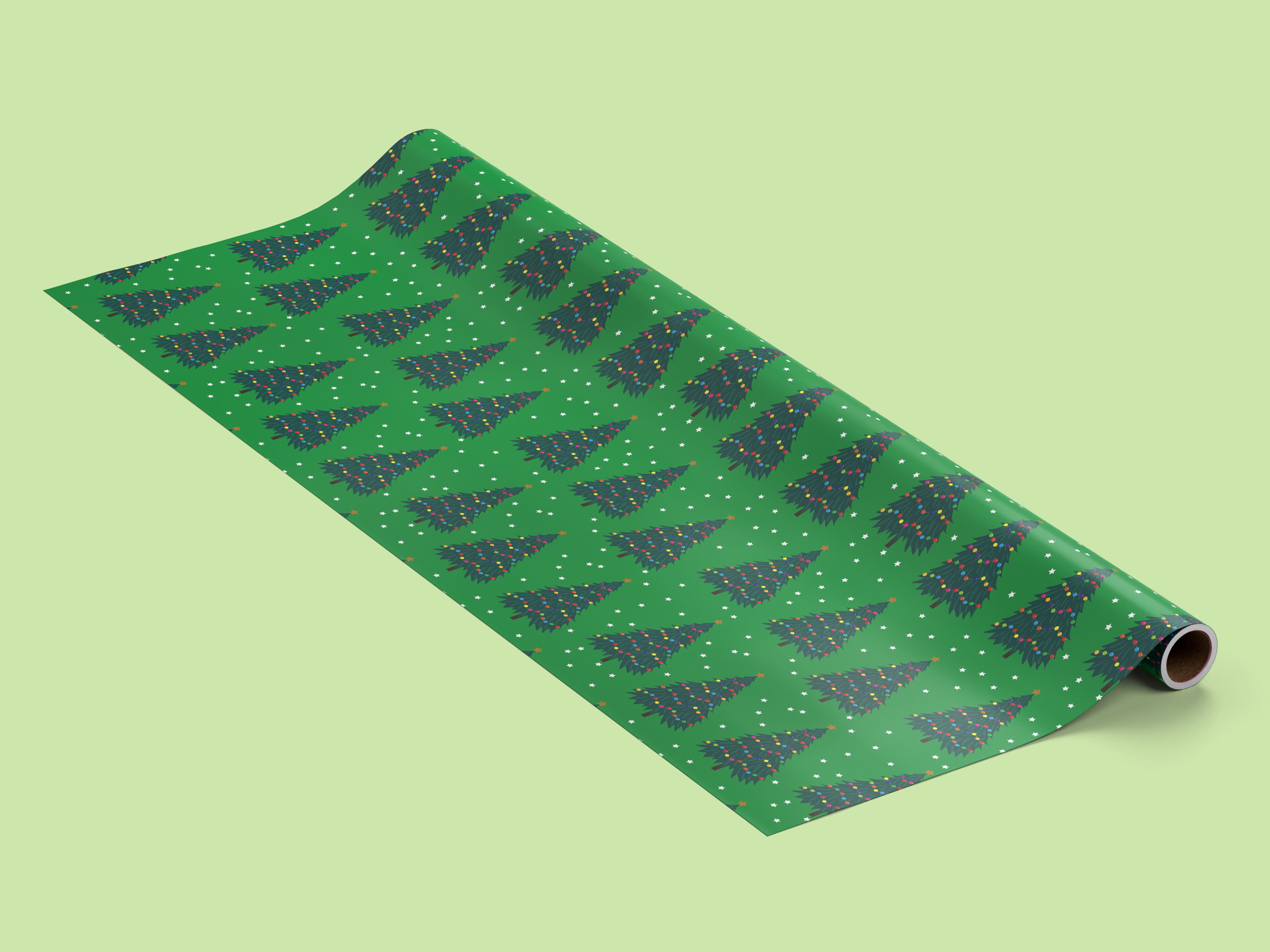 Julegavepapir - Juletræer