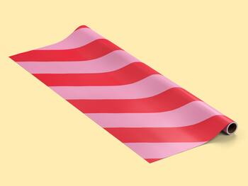 Geschenkpapier - Rot/rosa Streifen