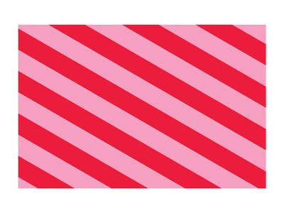 Gavepapir -  Røde/rosa striper