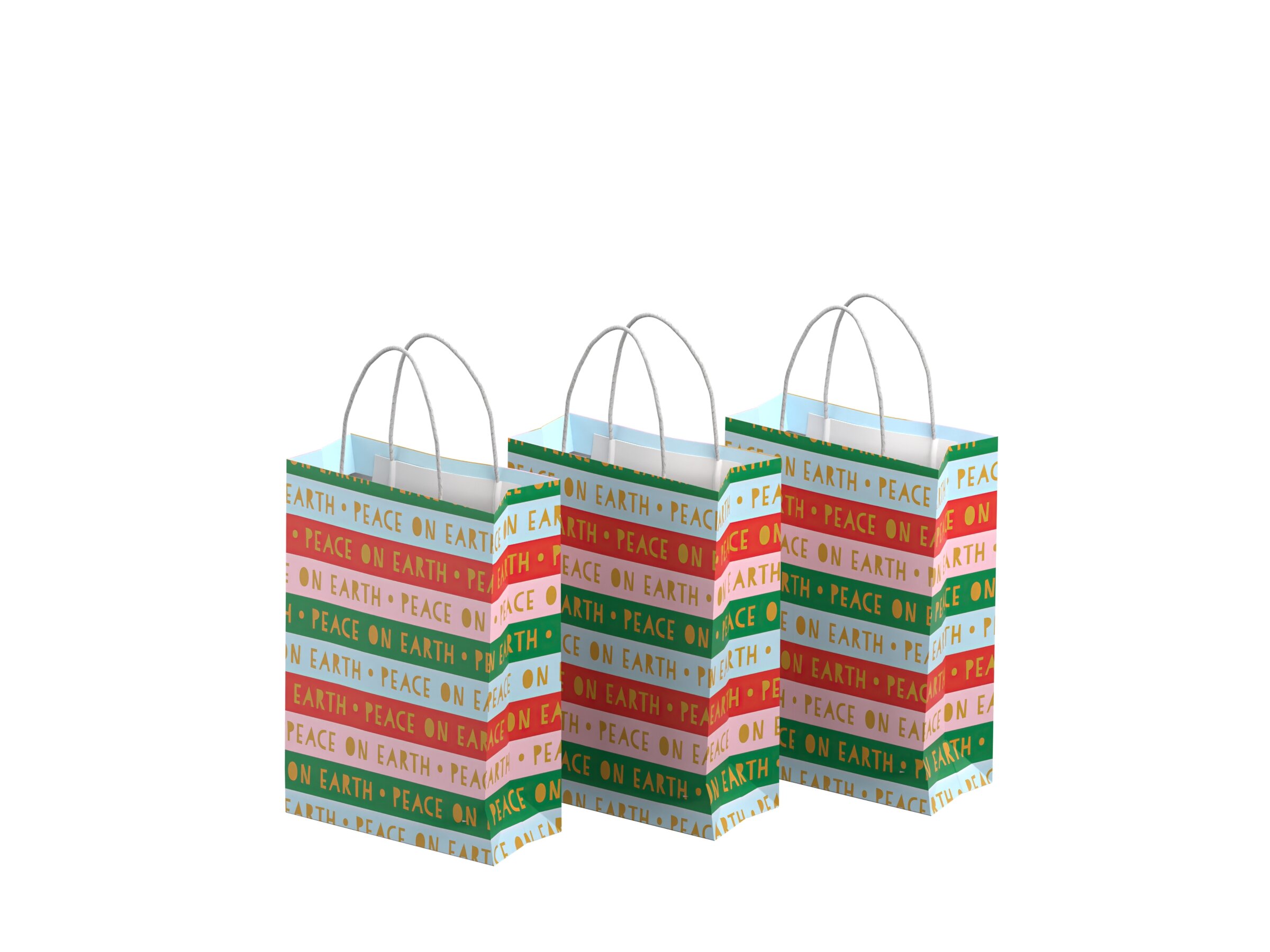 Gaveposer 3-pakning - Peace on Earth - Medium