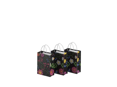 Geschenktüten 3er-Pack - Elegante Blumen - Klein