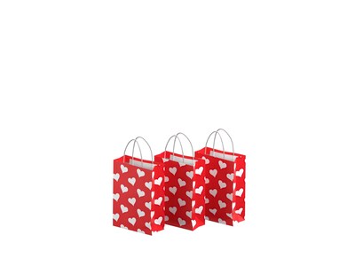 Geschenktüten 3er-Pack - Herzen - Klein