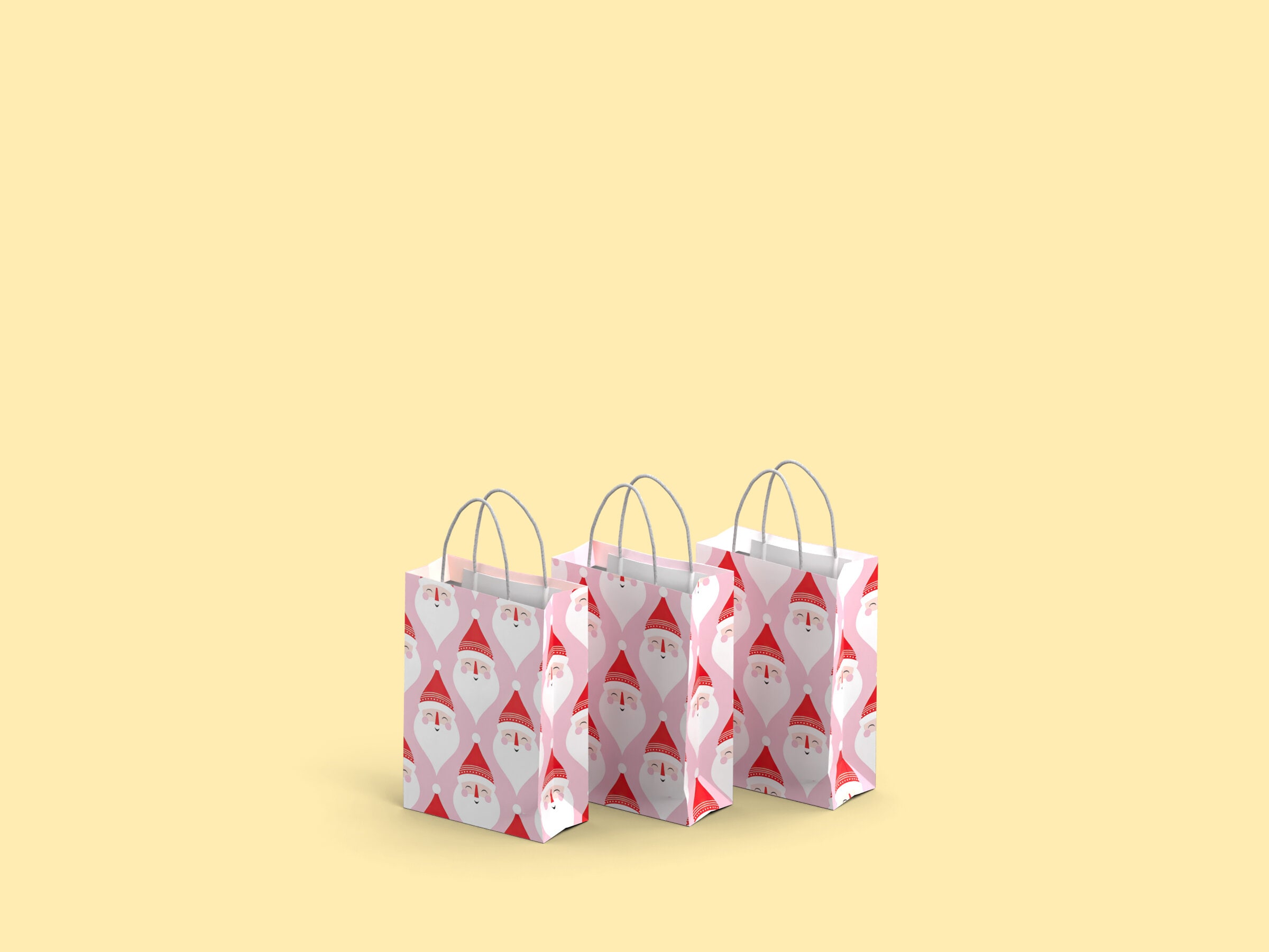 Gaveposer 3-pakning - Julenissen - Små