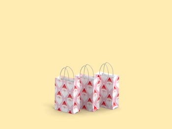 Geschenktüten 3er-Pack - Weihnachtsmann - Klein