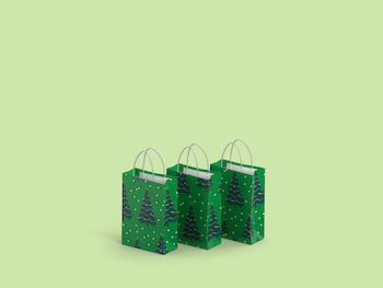 Gaveposer 3-pakning - Juletrær - Små