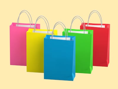 Presentpåsar 5-pack - Enfärgade - Mellan