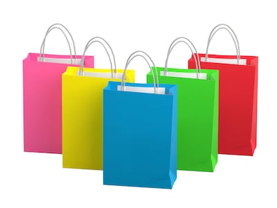 Presentpåsar 5-pack - Enfärgade - Mellan