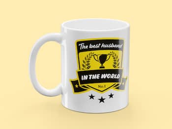 Muki painatuksella - The Best Husband In the World