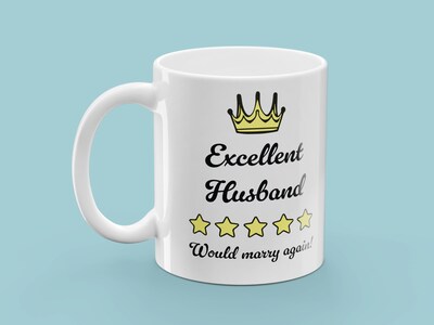 Tasse mit Aufdruck - Excellent Husband