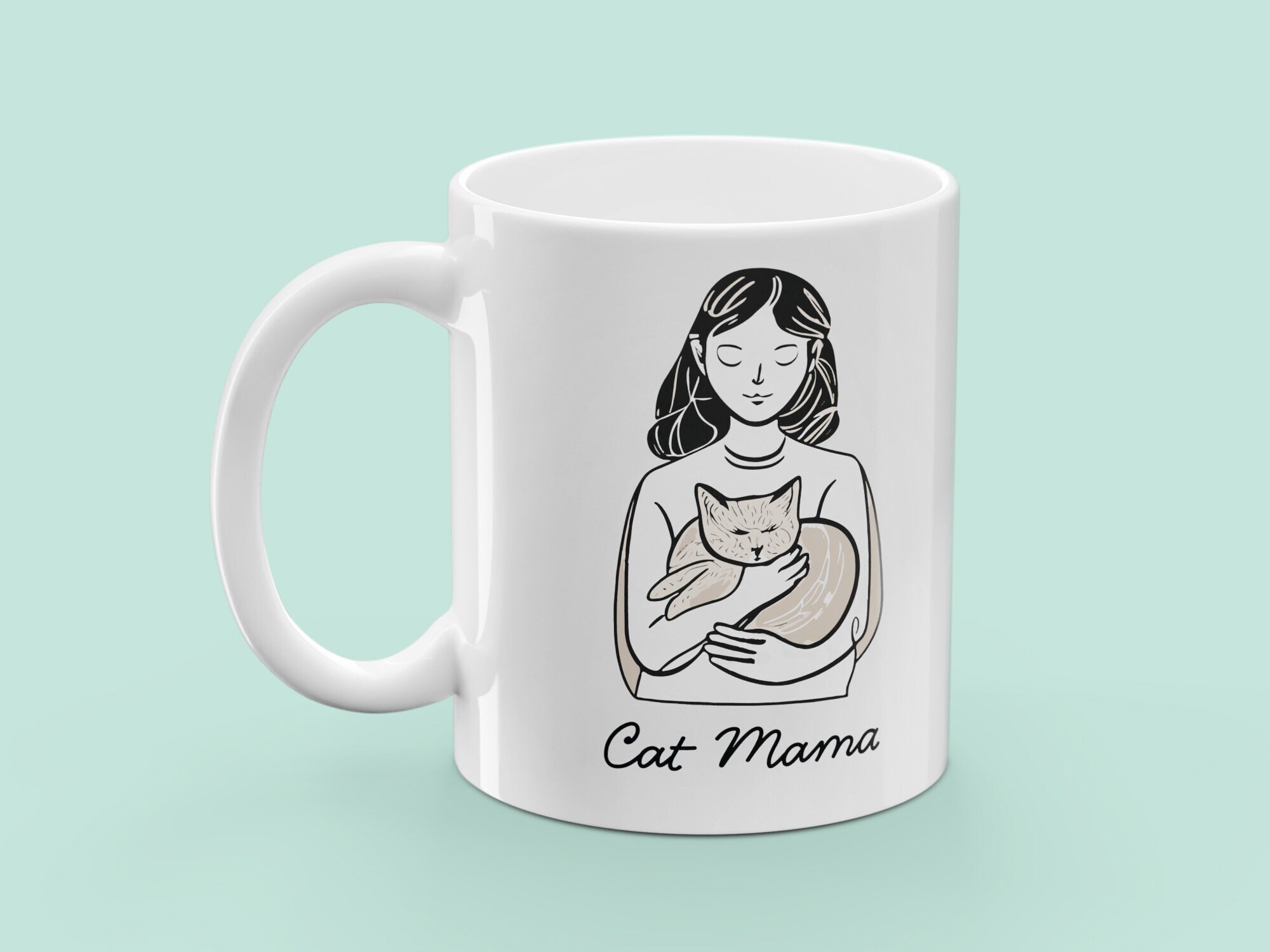 Krus med trykk - Cat Mama