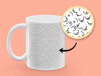 Tasse mit Aufdruck - Breast Pattern