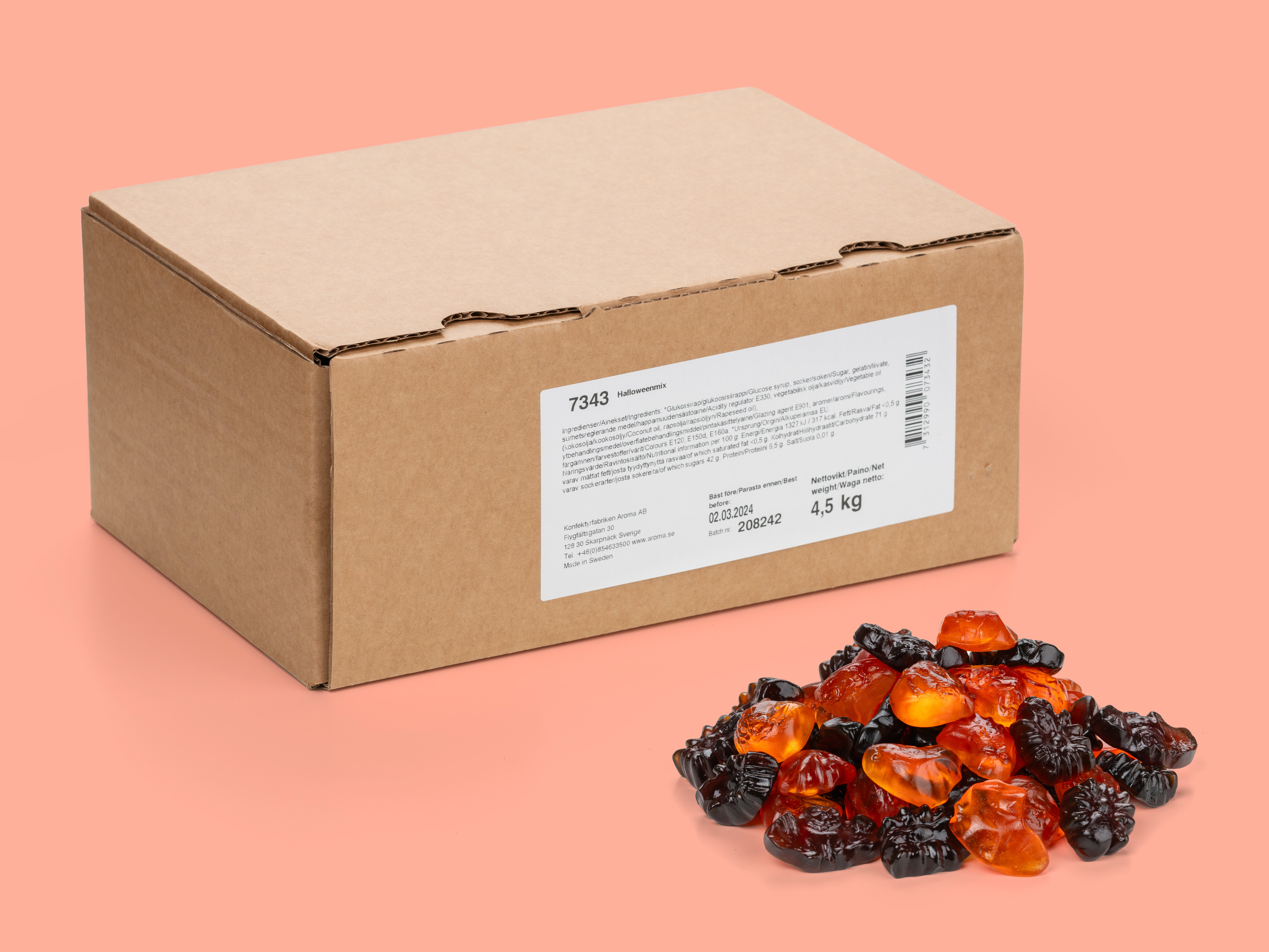 Halloweenblanding Smågodt 4,5 kg