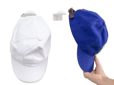 Selvklæbende kroge til kasketter - 10-pak