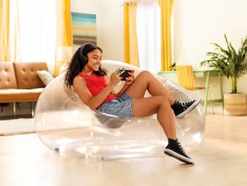 Gjennomsiktig oppblåsbar sittesekk - Intex