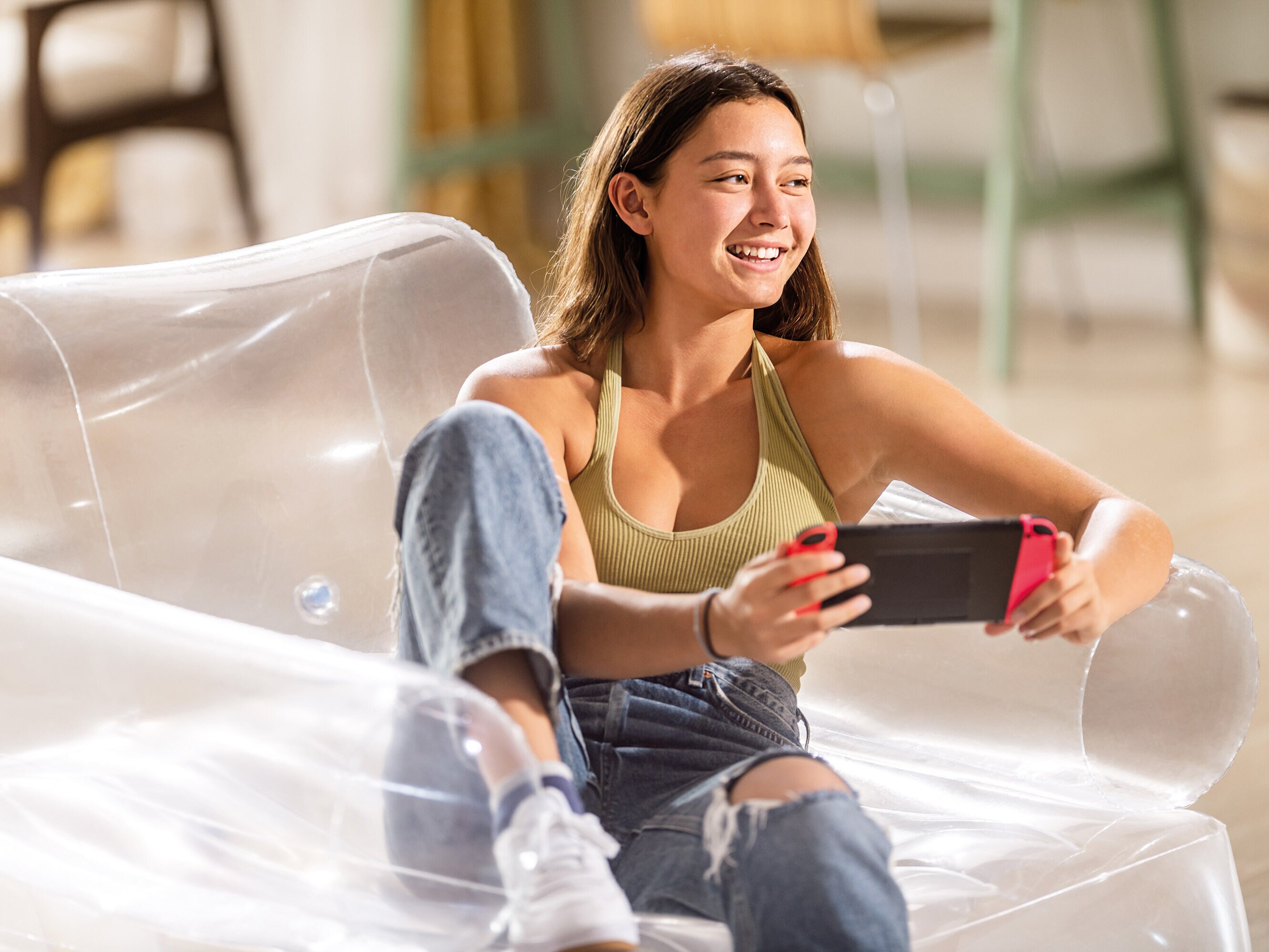 Gennemsigtig Oppustelig Lænestol - Intex