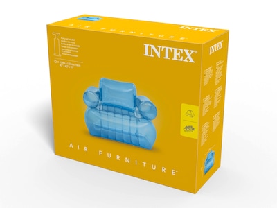 Blå oppblåsbar lenestol - Intex
