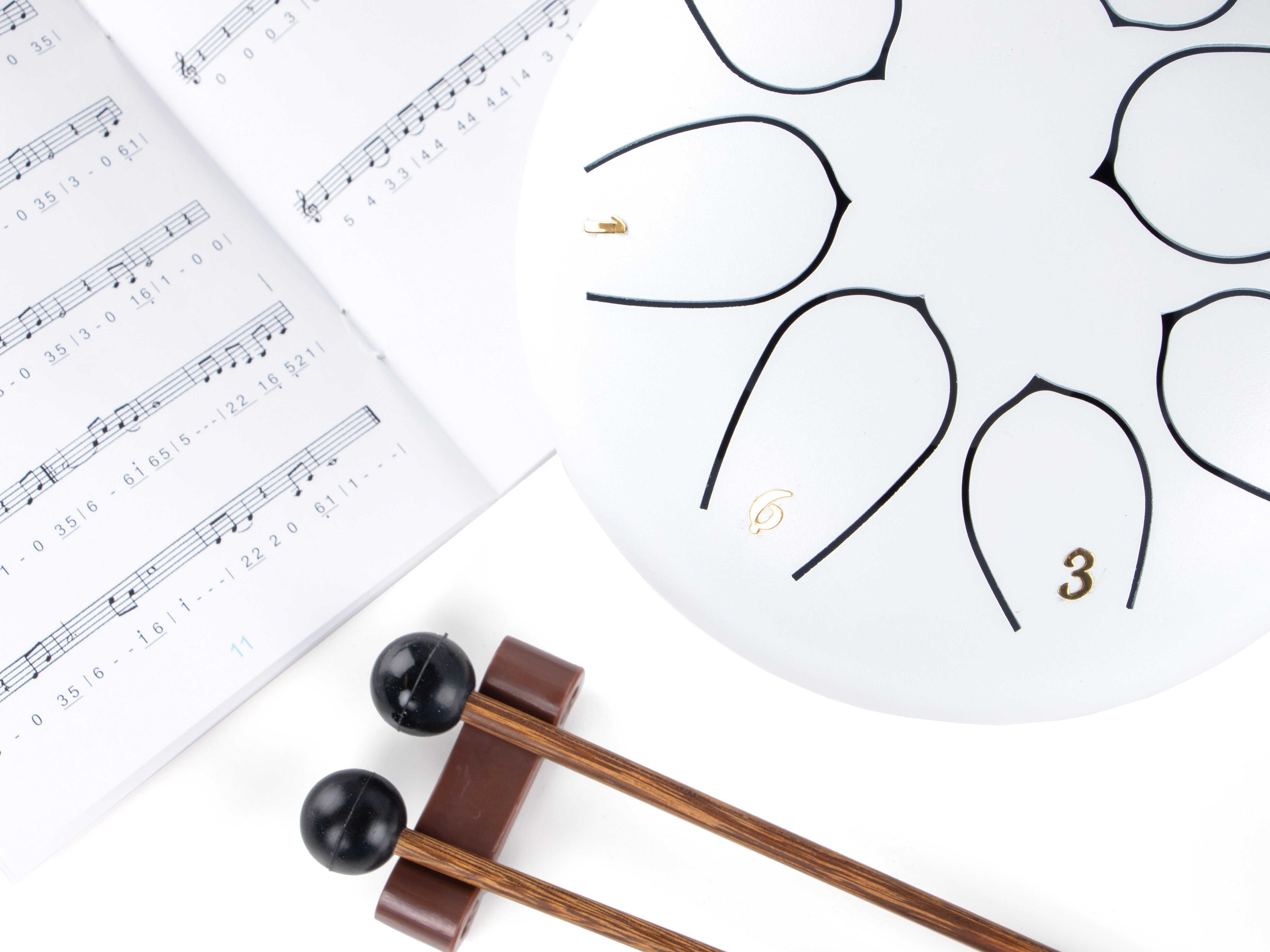 6-tommer Ståltungetromme med 8 toner