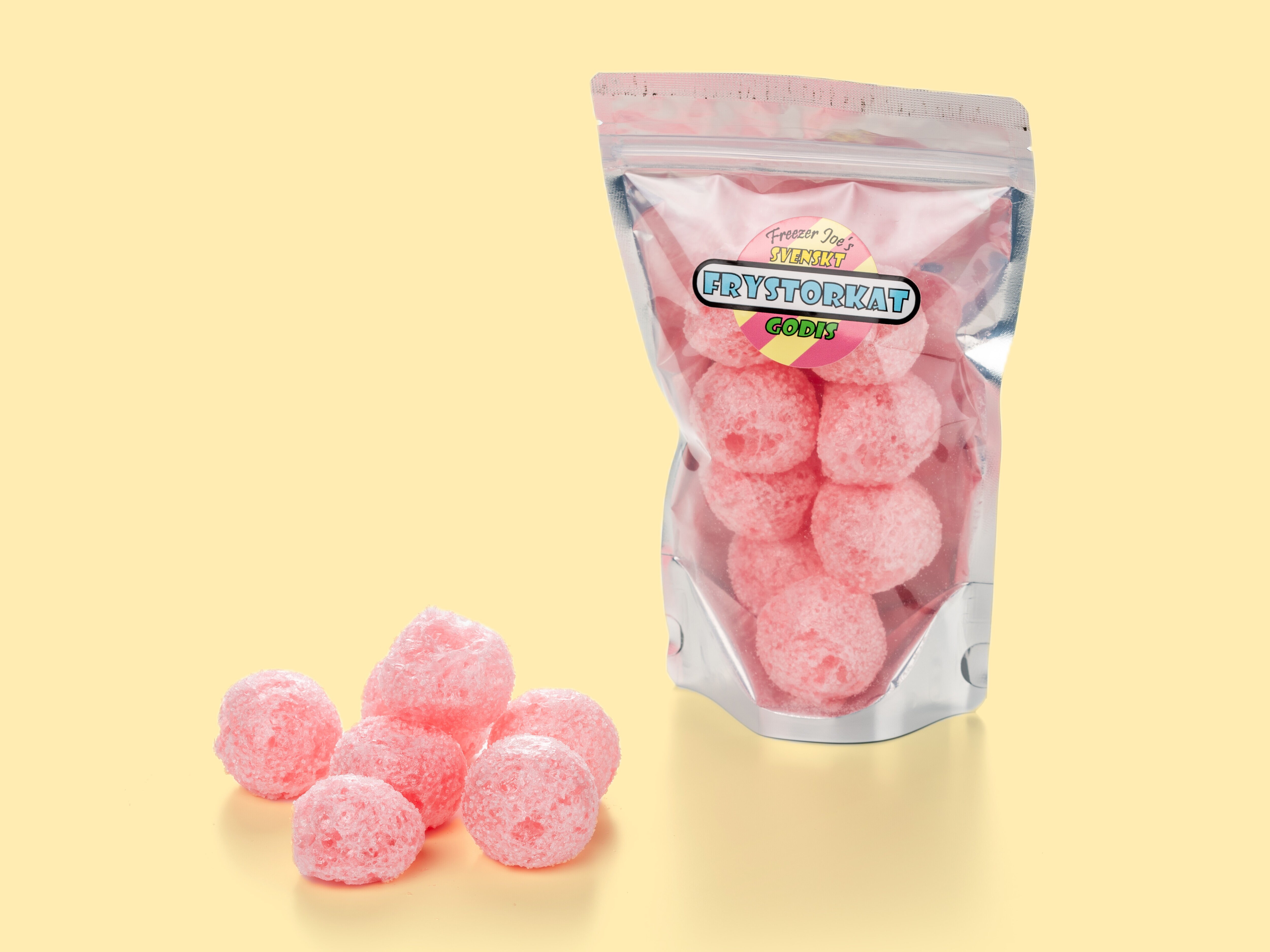 Pakastekuivatut Karkit - Puffattu Vadelma