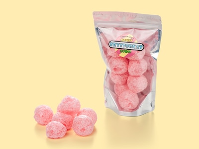 Frysetørret slik - Hindbærpuffer