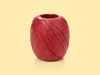 Gavebånd Raffia 50m - Rød