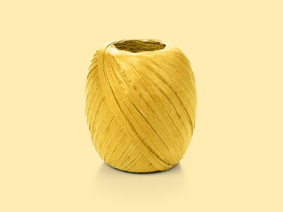 Geschenkband Raffia 50m - Gelb