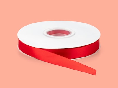 Presentband Satin 40m - Röd