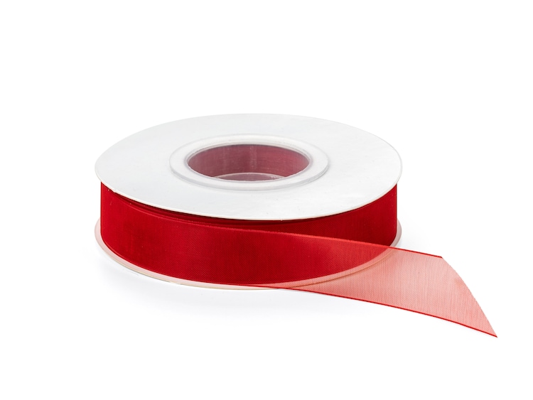 Presentband Organza 40m - Röd | Coolstuff.se