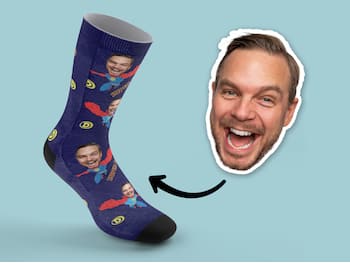 Personlige sokker med foto - Super Dad