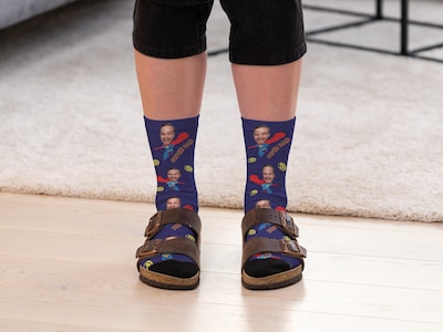 Personalisierte Socken mit Foto - Super Dad