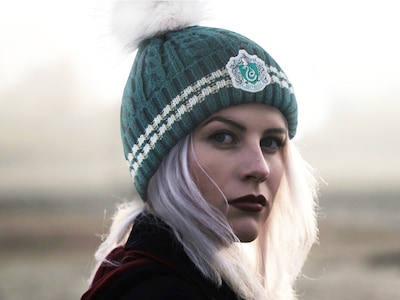 Harry Potter mössa med pompom - Slytherin