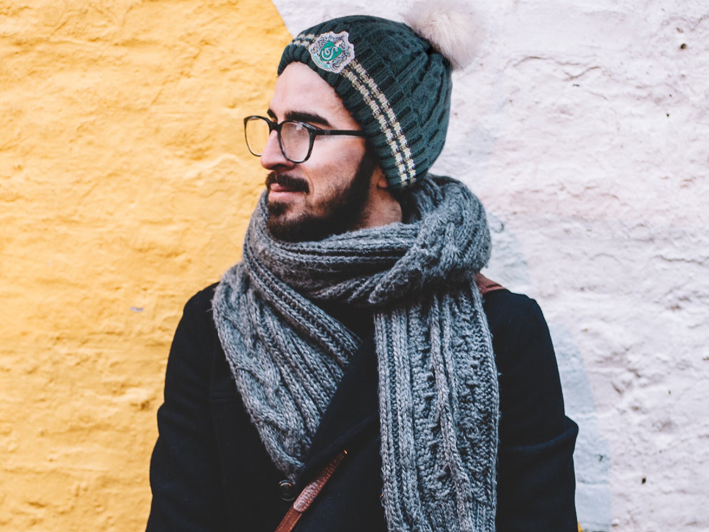 Harry Potter-Mütze mit Bommel - Slytherin