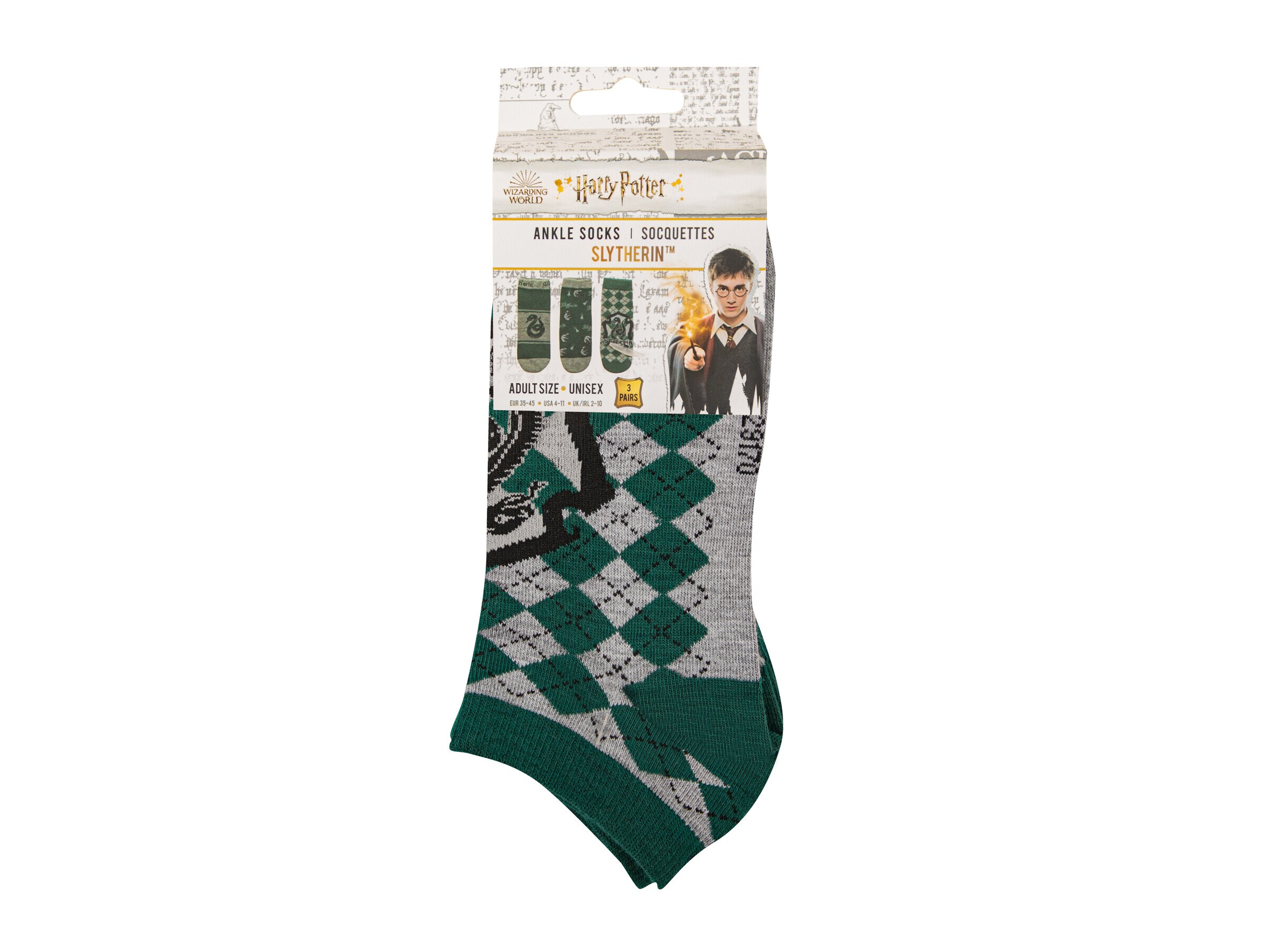 Harry Potter Knöchelsocken 3er-Pack - Slytherin
