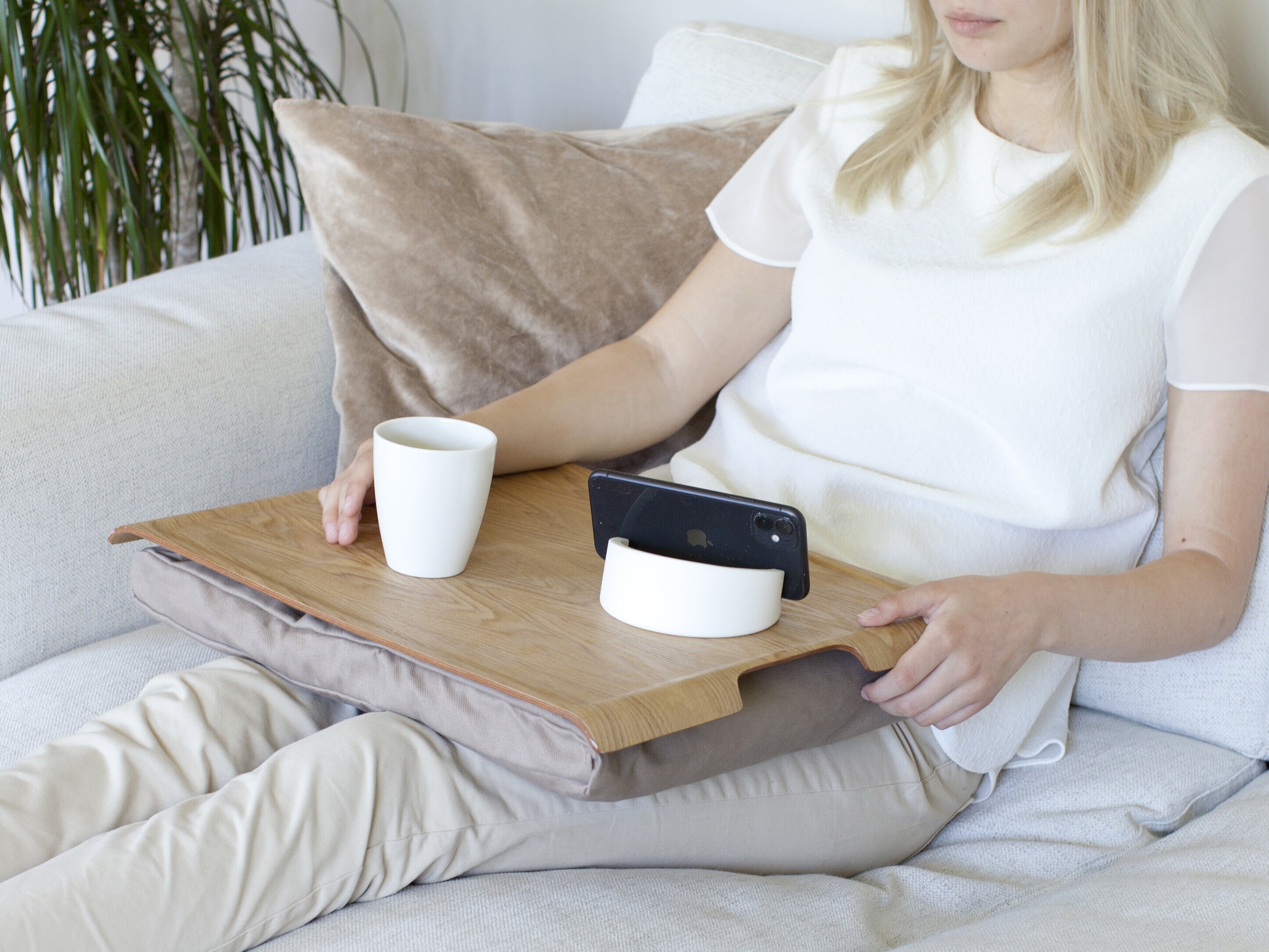 Stort laptop-brett i piletre - Bosign