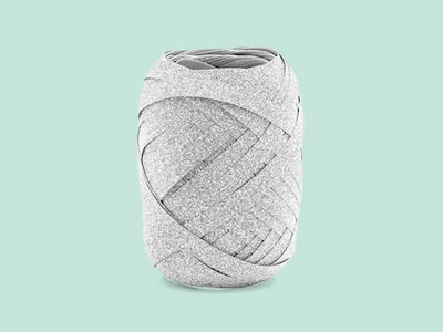 Presentband Glitter 10m - Silver