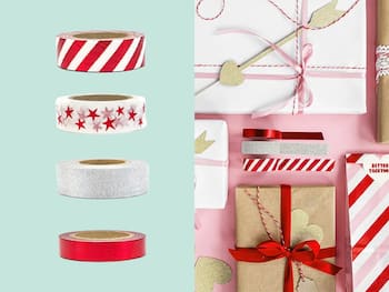 Waschband - Rot & Silber Mix