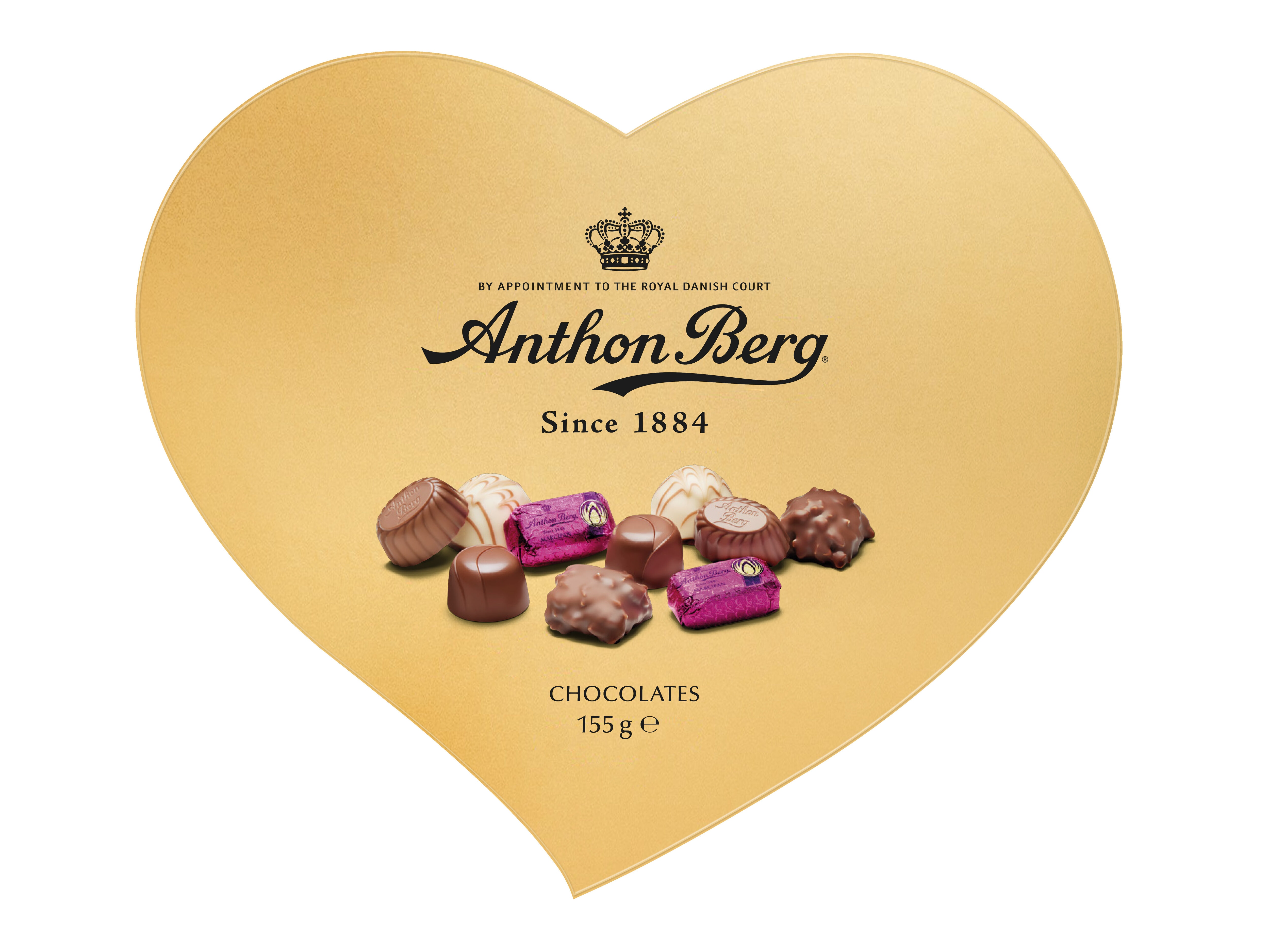 Kjøp 🎁 Anthon Berg Hjerteformet sjokoladeeske ➡️ Online på