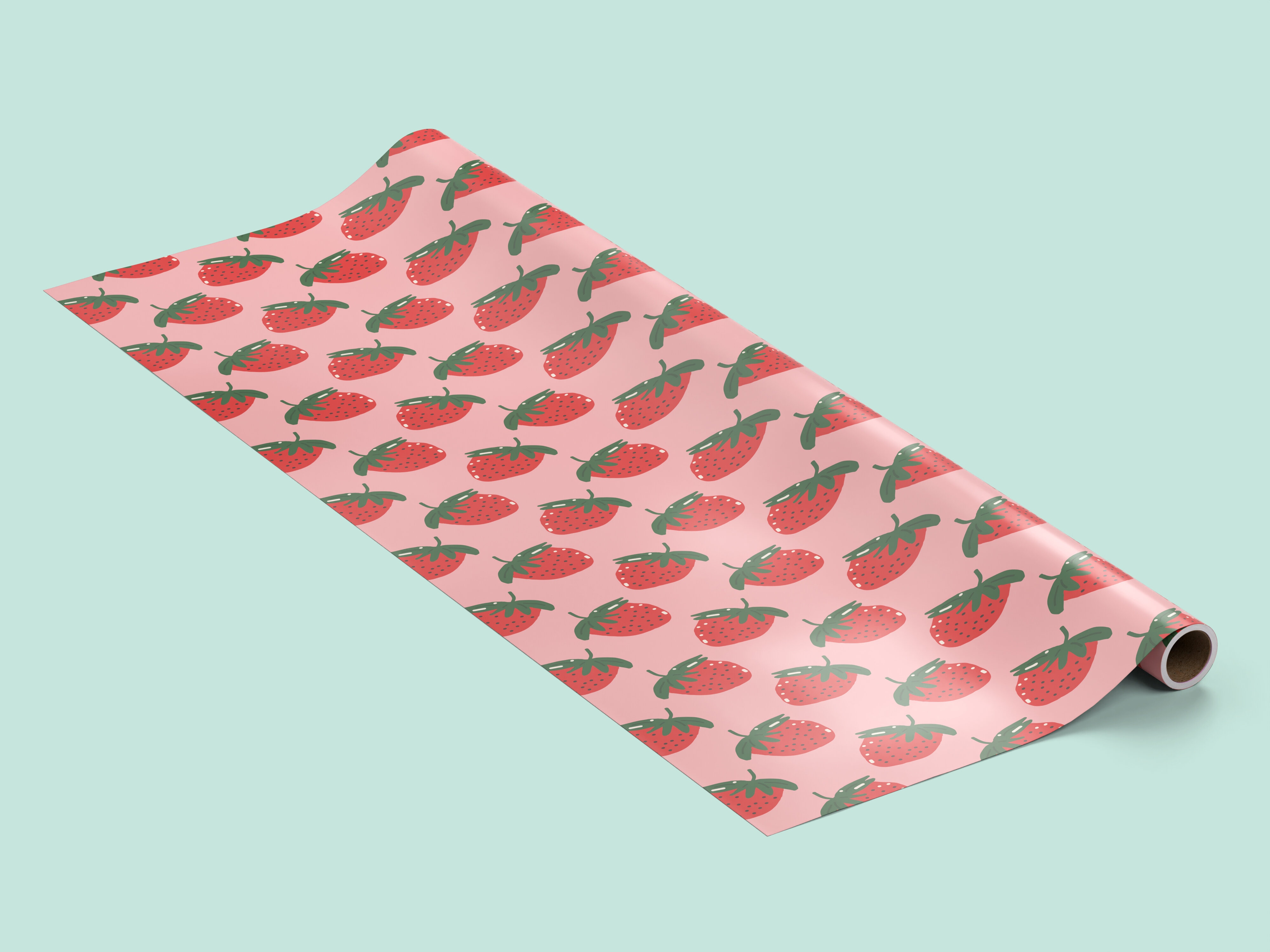 Geschenkpapier - Erdbeeren