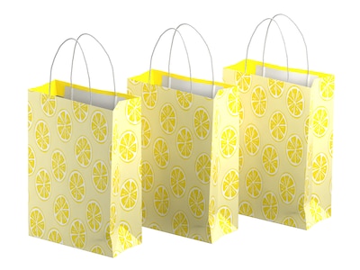 Presentpåsar 3-pack - Citronskivor - Stor