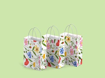 Gaveposer 3-pak - Sommerblomster - Mellem